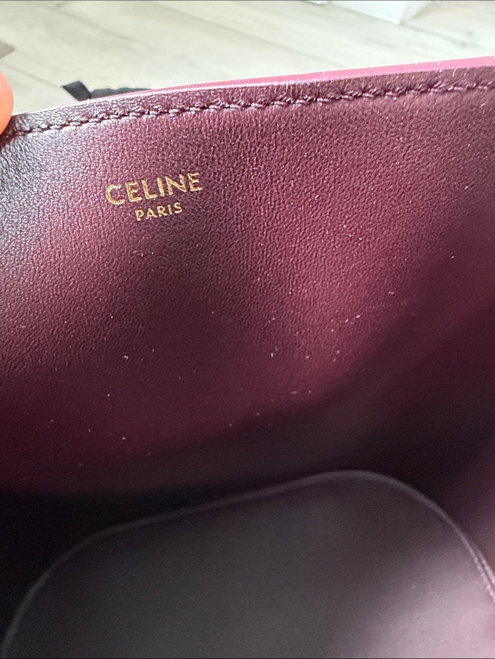 Brand New - Celine Medium Bucket Louise Bag in Burgundy - Picture 5 of 10